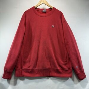 Vintage 90s Champion Red Reverse Weave Sweatshirt Size XL